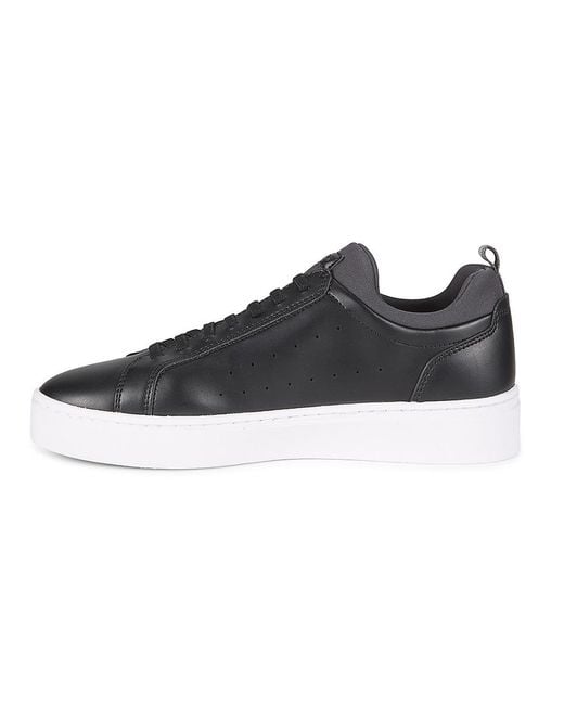 Kenneth Cole Black Knnevel Logo Low-Top Sneakers for men