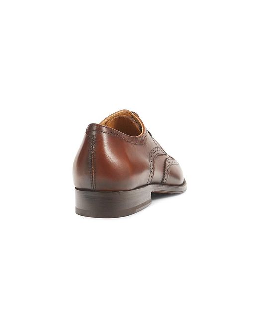 Saks Fifth Avenue Brown Timothee Leather Brogues for men