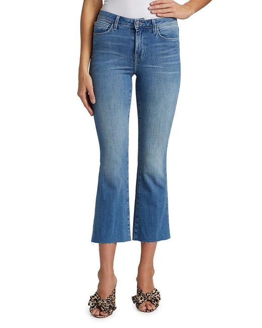 L'Agence Denim Kendra High-rise Cropped Flare Jeans in Blue - Lyst