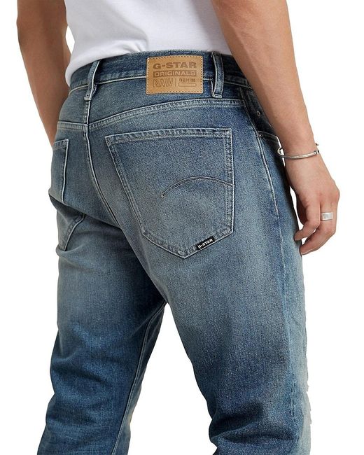 G-Star Blue Mosa Straight-Leg Jeans for men