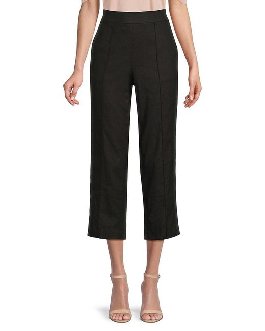 Vince Black Cropped Tapered Pull-On Pants
