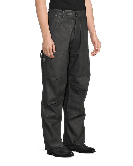G-Star Black Fantom Flat Front Jeans for men