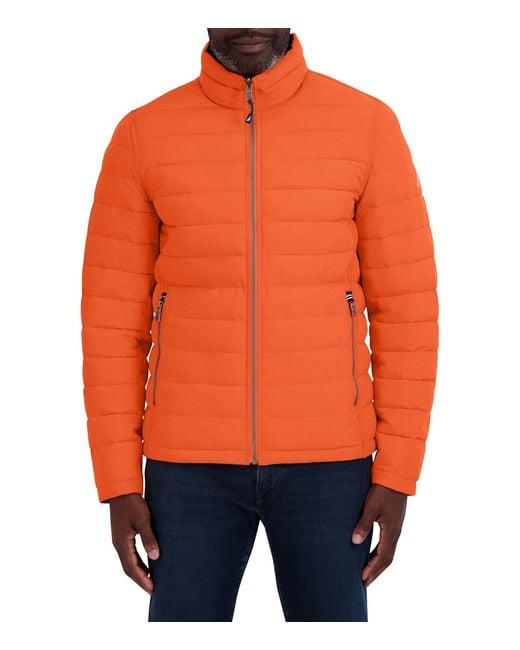 Nautica Synthetic Polystretch Reversible Regularfit Puffer Jacket in