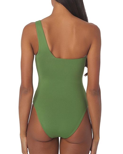 WeWoreWhat Red One Shoulder One Piece Swimsuit