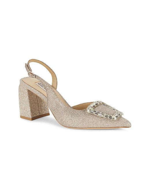 Badgley Mischka Metallic Adaline 75Mm Glitter Pumps