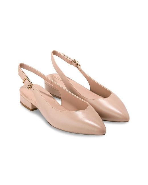 Cole Haan Pink Mazie Slingback Flat Pumps