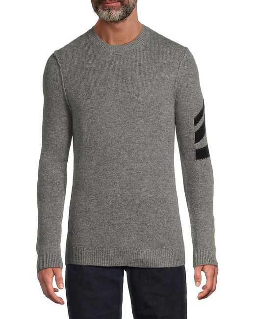 Zadig & Voltaire Gray Kennedy C Arrow Rib-knit Cashmere Sweater for men
