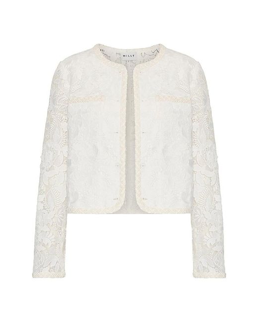 MILLY White Garden Lace Jacket