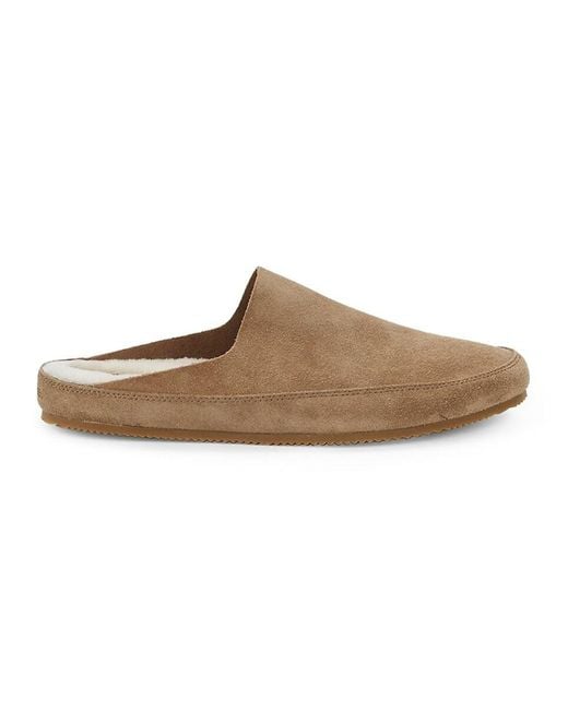 Vince Alonzo Suede & Shearling Lined Backless Slippers for Men Lyst
