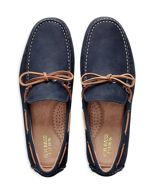 G.H.BASS Blue Davis Camp Moc Driver for men