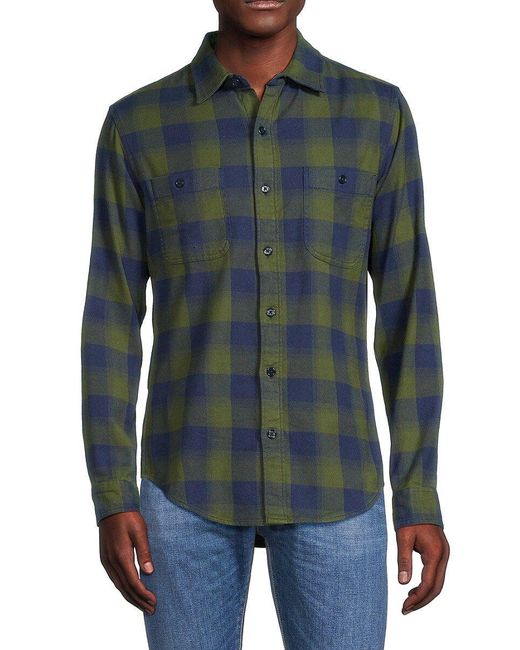 Bonobos Slim Fit Gingham Stretch Flannel Shirt in Blue for Men Lyst