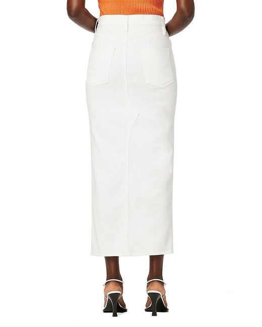 Hudson Natural Reconstructed Denim Midi-Skirt