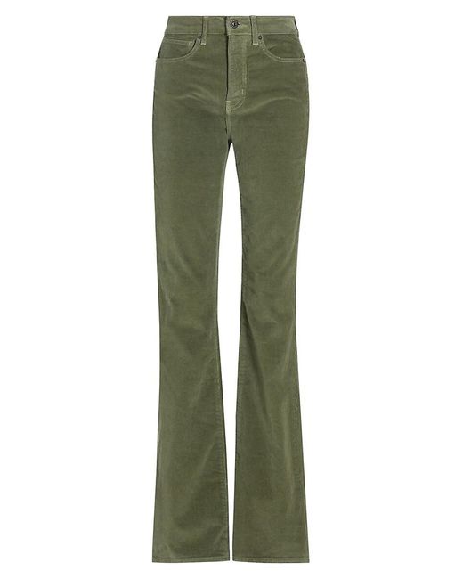 Veronica Beard Green Cameron Corduroy Boot-Cut Jeans
