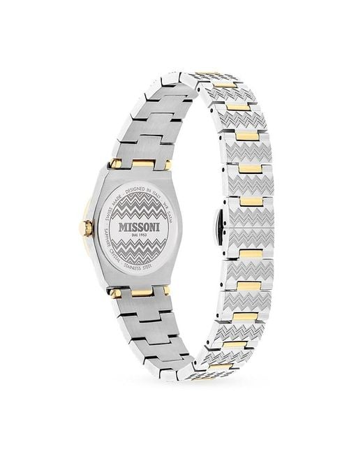 Missoni Metallic Milano 29mm Two Tone Stainless Steel Bracelet Watch