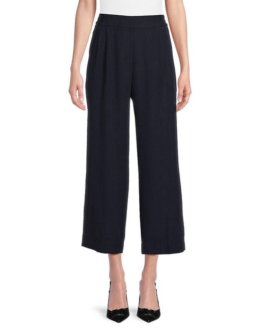 Calvin Klein Blue Pleated Cropped Pants