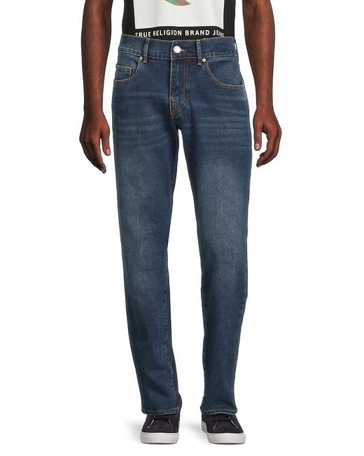 True Religion Blue Geno Slim Fit Dark Wash Jeans for men