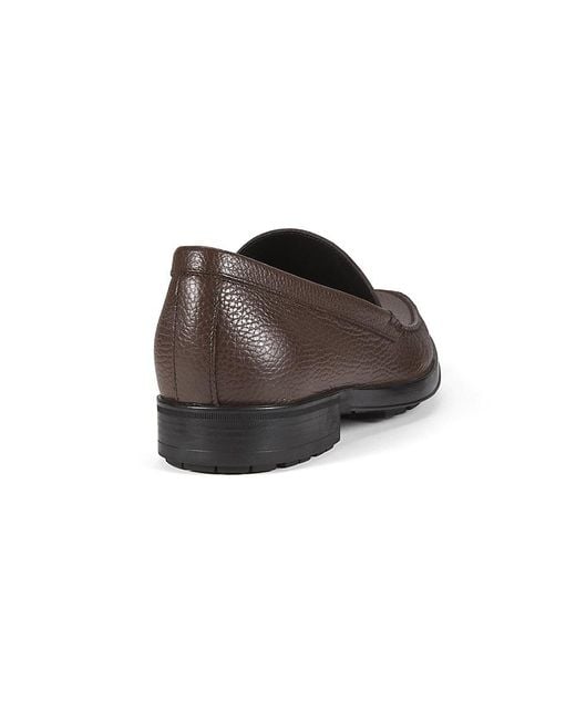 Bally Brown 25Mm Textured Leather Loafers for men