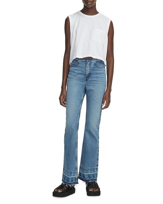 Rag & Bone Blue Peyton Stretch Cotton Bootcut Jeans