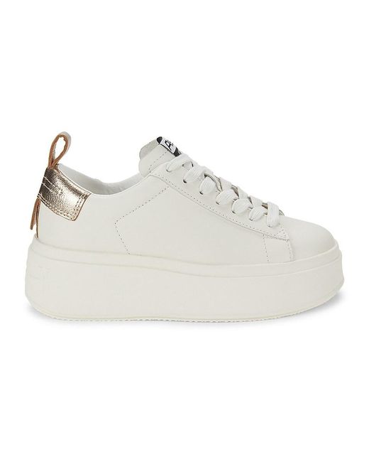 Ash White Leather Low Top Sneakers