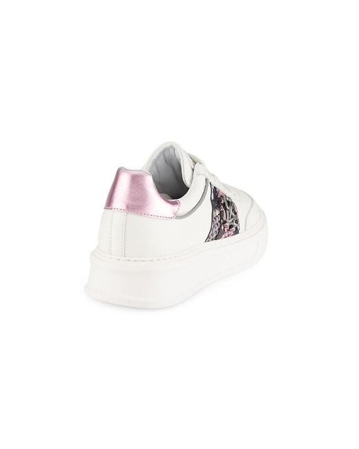 Roberto Cavalli Multicolor Leather Low-Top Sneakers