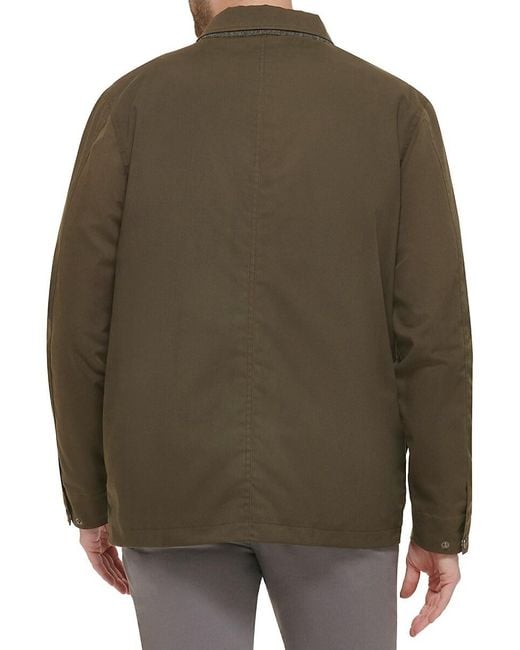Cole haan bonded 2025 cotton blend raincoat