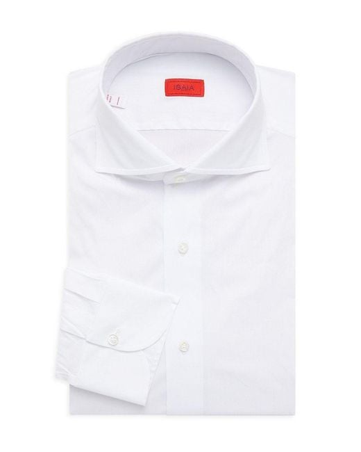 Isaia Cutaway Collar Dress Shirt in White for Men Lyst