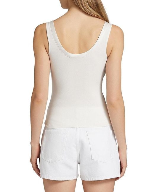 FRAME White The Satin Trim Tank