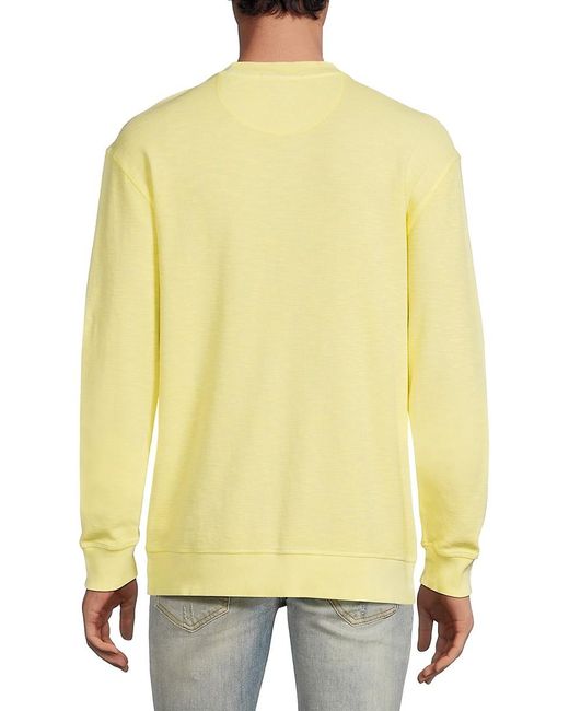 Scotch & Soda Yellow Regular Fit Long Sleeve Sweatshirt for men