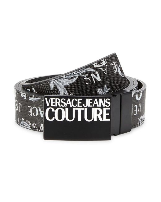 Versace Jeans Black Logo Garland Reversible Belt for men