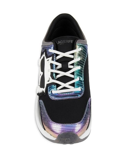 Karl Lagerfeld Black Coty Logo Low Top Sneakers