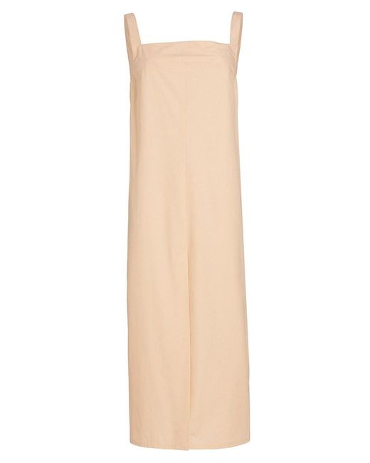 Loulou de Saison Multicolor Makeen Cotton Poplin Sleeveless Midi-Dress
