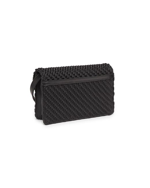 Sam Edelman Black Rowan Textured Faux Leather Crossbody Bag