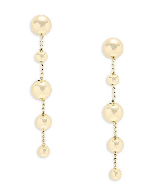 SAVIENE White Bead Chain Linear Earring