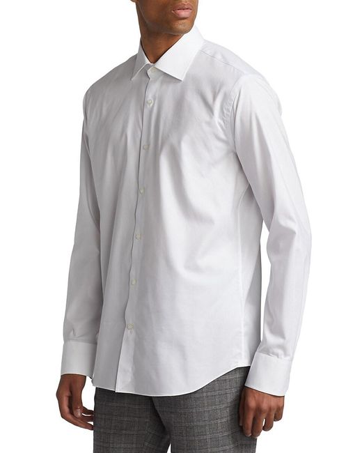 Saks Fifth Avenue Saks Fifth Avenue Striped Dress Shirt in Grey