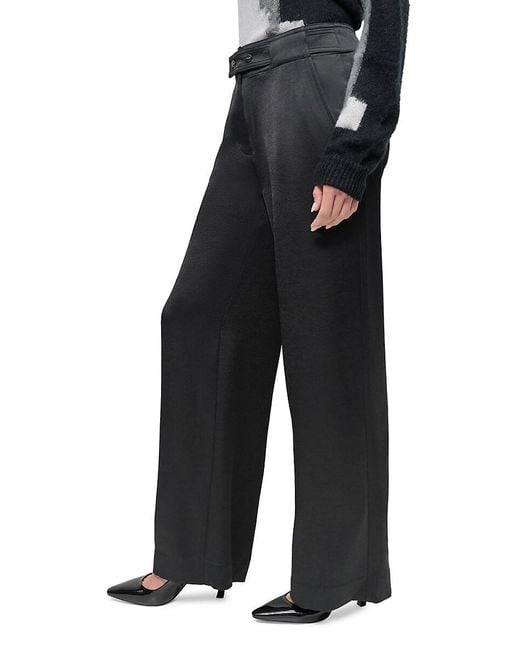 DKNY White Belted Wide Leg Pants