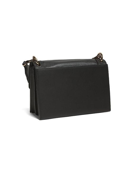 Karl Lagerfeld Black Camille Embellished Leather Crossbody Bag