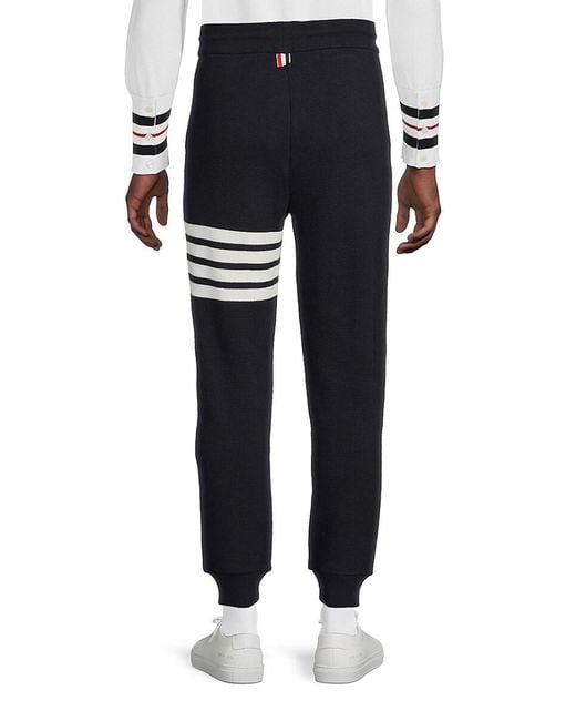 Thom Browne Black Cashmere-Wool Joggers for men