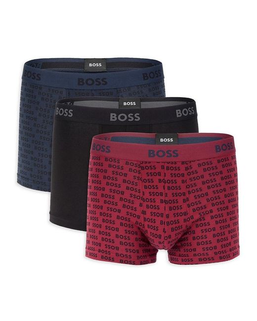 Boss Red 3-pack Monogram Boxer Briefs for men