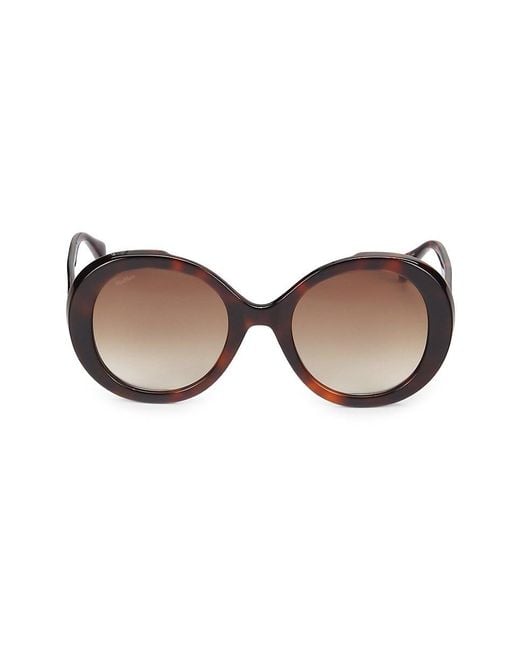 Max Mara Brown 54Mm Oversized Gradient Round Sunglasses