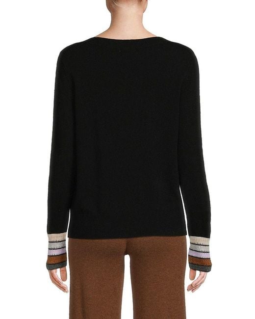 Lisa Todd Tipped Wool Cashmere Sweater in Purple Lyst