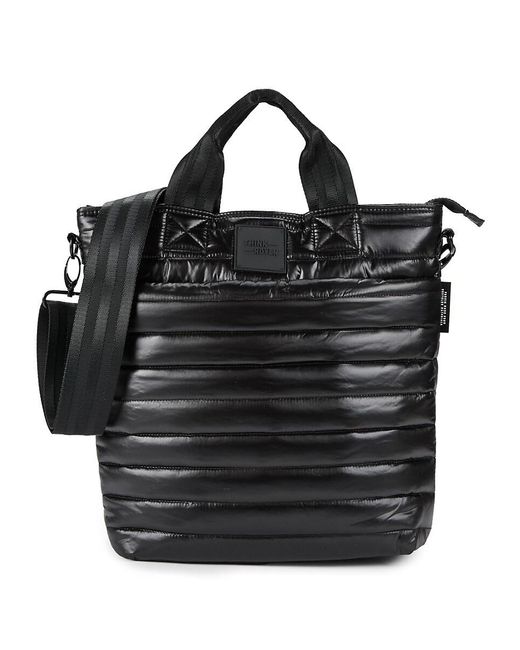 Think Royln Black Replay Quilted Two Way Tote