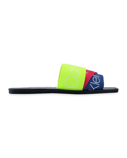 calvin klein bainy slides