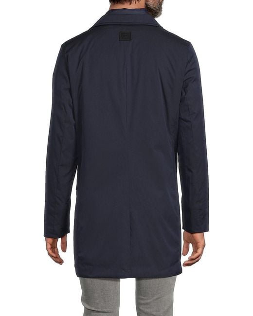 Hunter Blue Aldgate Hybrid Blazer Coat for men