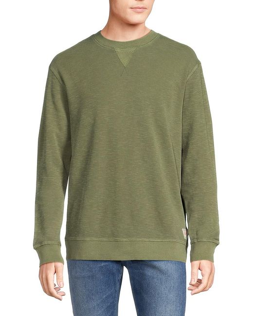 Scotch & Soda Green Regular Fit Long Sleeve Sweatshirt for men
