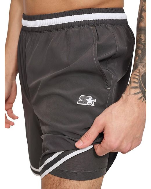 Starter Varsity Tipped Stretch Volleyball Shorts in Black for Men Lyst UK