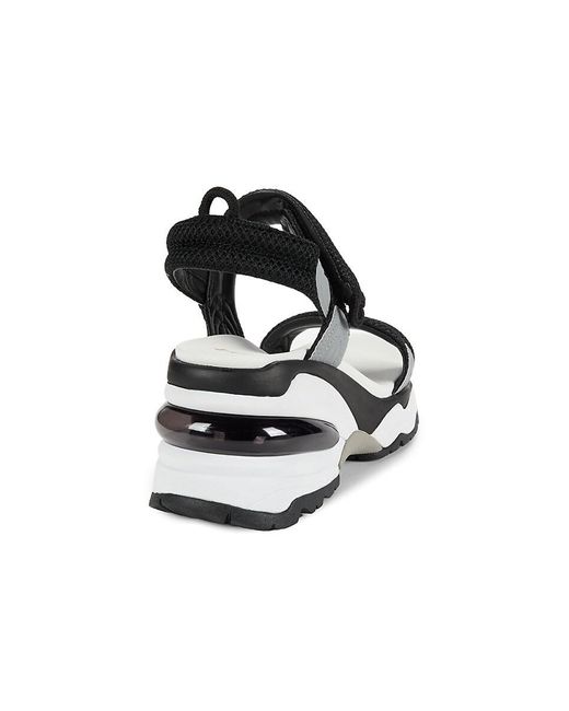Ash Black Doxa Colorblock Platform Sandals