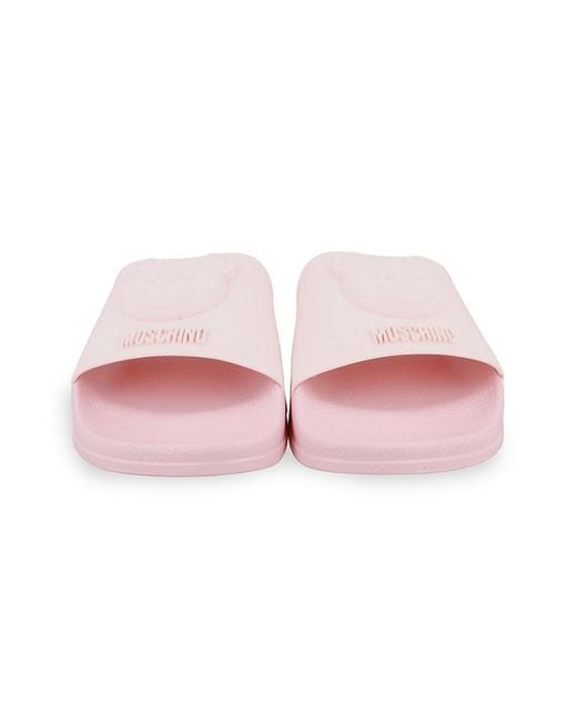 Moschino Pink Teddy Bear Slides