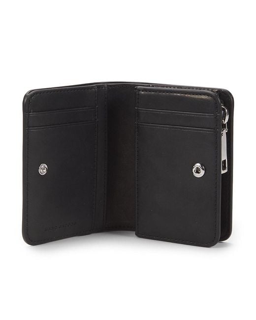 Marc Jacobs Black Mini Monogram Print Bifold Wallet