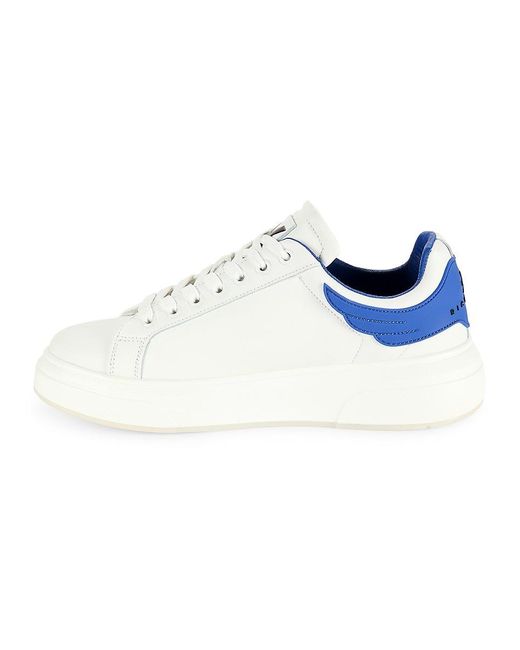 John Richmond Blue Signature Low Top Leather Sneakers for men