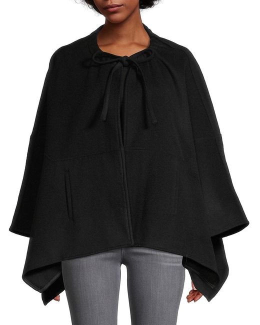 Kobi Halperin Mimi Wool-blend Poncho in Black | Lyst UK